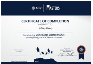 MSC Masters Certificate